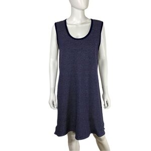 J.Crew Navy Blue Striped Sleeveless Tank Dress